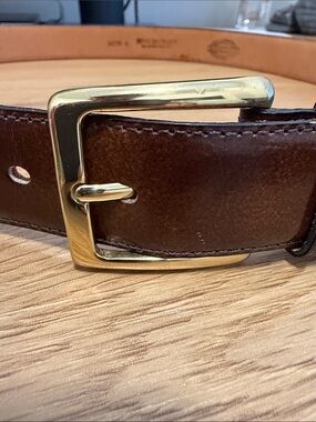 Bench Craft Canada men's embossed leather brown belt size 36